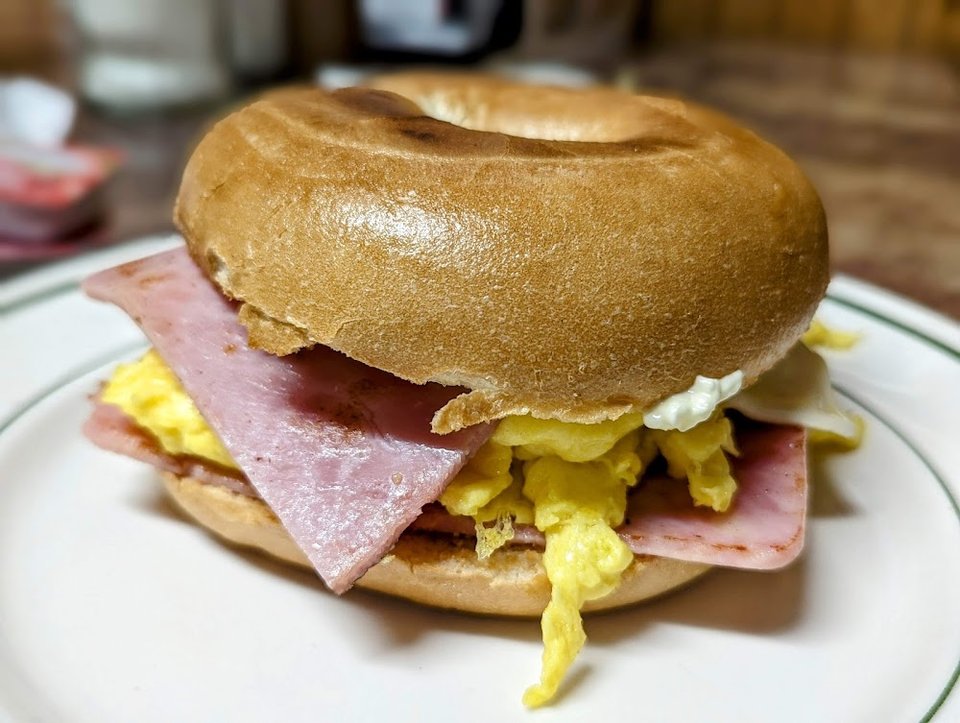 Ham Egg and Cheese Sandwich